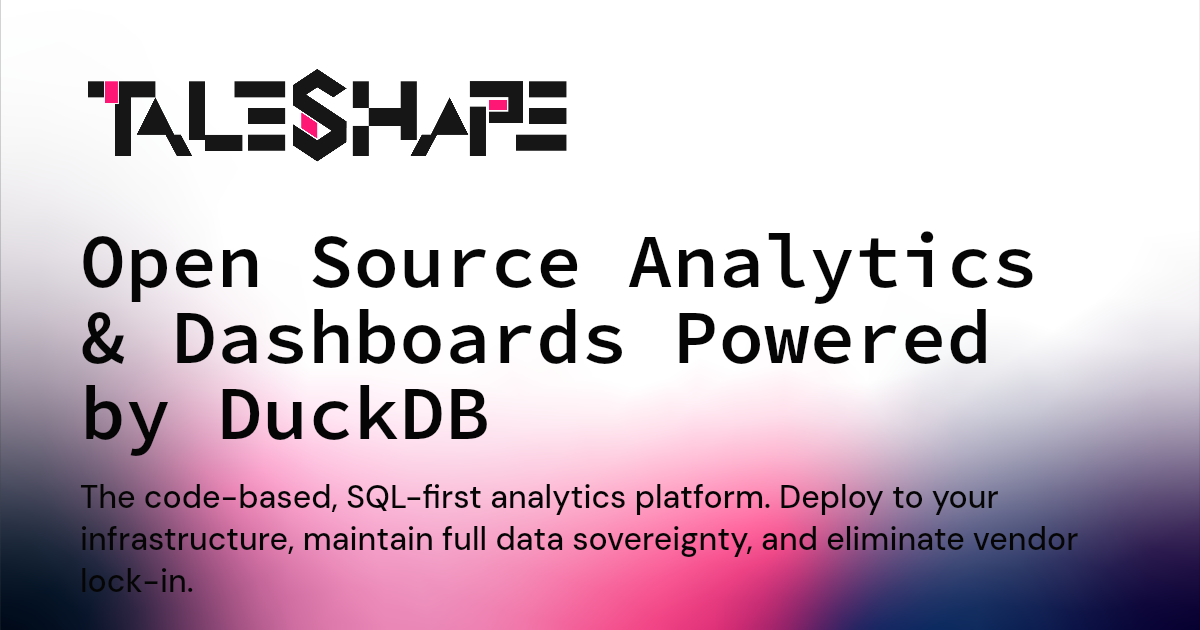 Taleshape Analytics Built Into Your Product logo